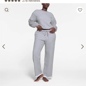 SKIMS Classic Straight Leg Pant and Sweatshirt Set